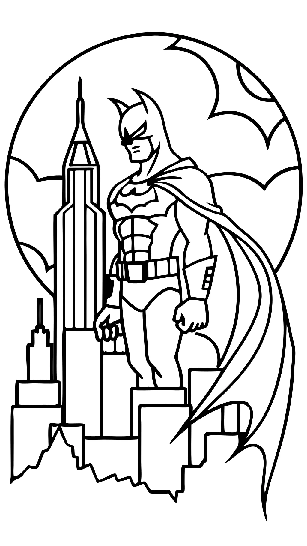 Página para colorear Batman